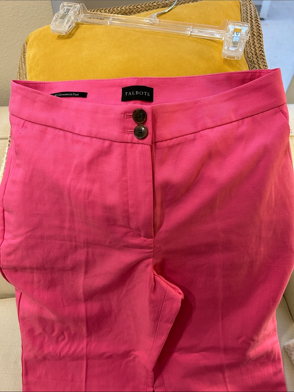 Talbots Wide-Leg Dress Pants in Hot Pink